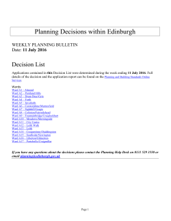 Decision - Morningside Community Council