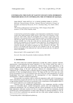 Synthesis and characterization of nano zinc oxides prepared at low