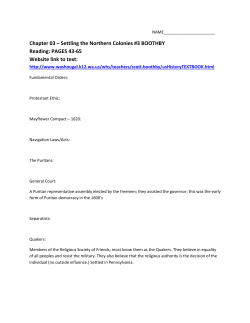 Chapter 03 &ndash; Settling the Northern Colonies #3 BOOTHBY Reading