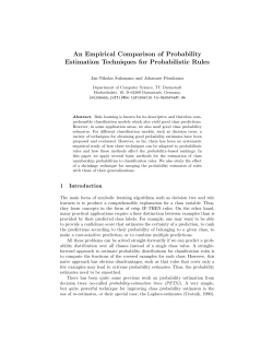An Empirical Comparison of Probability Estimation