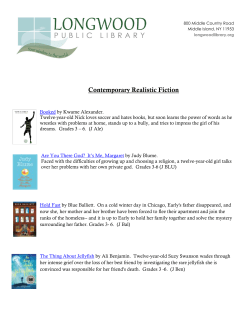 Contemporary Realistic Fiction