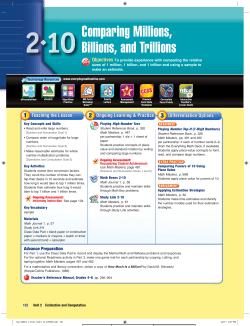 Comparing Millions, Billions, and Trillions