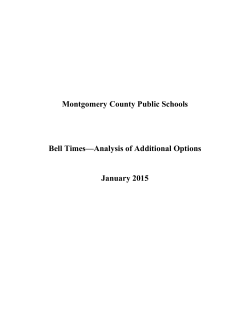 Read the Bell Times&mdash;Analysis of Additional Options report