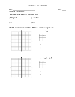 2 4 y = - log ( 1) 3 y x = - +