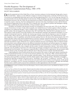 Flexible Response: The Development of American Counterterrorism