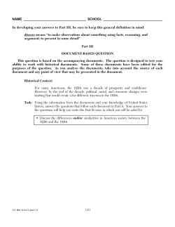 US DBQ 1920s - White Plains Public Schools