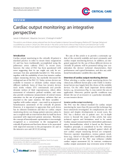 Cardiac output monitoring: an integrative perspective