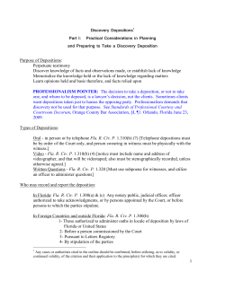 Discovery Depositions - Orange County Bar Association