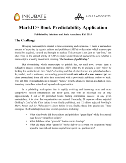 MarkIt!TM Book Predictability Application