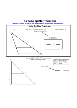 3.2 Side Splitter Theorem