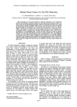 Martian parent craters for the SNC meteorites