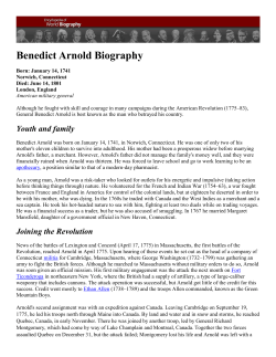 Benedict Arnold Biography