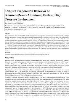 Droplet Evaporation Behavior of Kerosene/Nano
