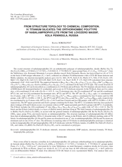 FROM STRUCTURE TOPOLOGY TO CHEMICAL COMPOSITION. IV