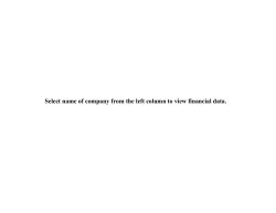 Select name of company from the left column to view financial data.