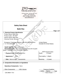 Safety Data Sheet Batik Wax
