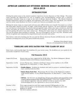african american studies senior essay handbook