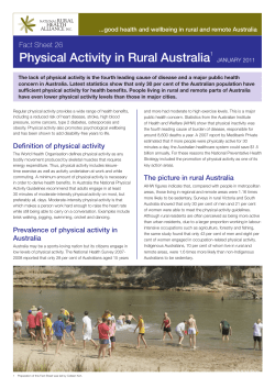 Physical Activity in Rural Australia