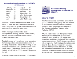 Access Advisory Committee to the MBTA