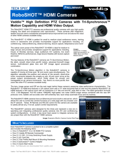 RoboSHOT 30 HDMI Tech Spec