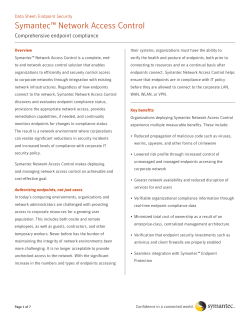 Symantec&trade; Network Access Control