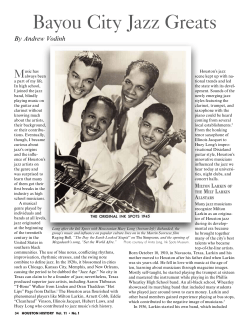 Bayou City Jazz Greats - houstonhistorymagazine.org