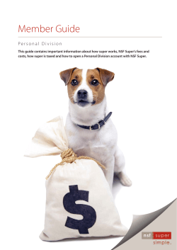 Member Guide - Nationwide Super
