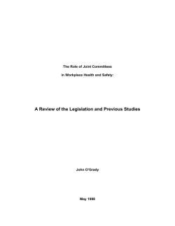 Role of Joint Committees - Test Pages for Disclaimer Format