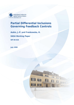 Partial Differential Inclusions Governing Feedback