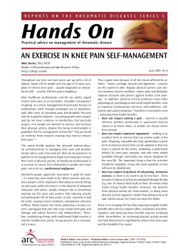 an exercise in knee pain self-management