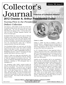 2012 Chester A. Arthur Presidential Dollar