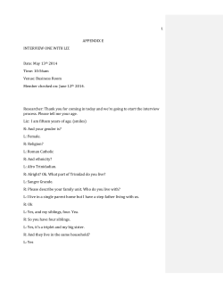 Alana Gadjadar Appendix E Interview 1 with Liz