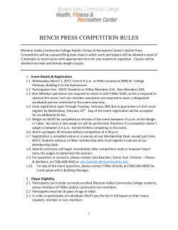 BENCH PRESS COMPETITION RULES