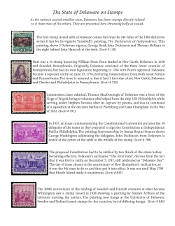 The State of Delaware on Stamps