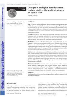 Changes in ecological stability across realistic biodiversity gradients