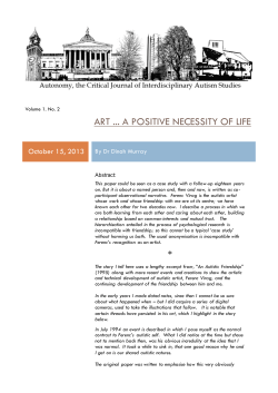 Art a positive necessity of life