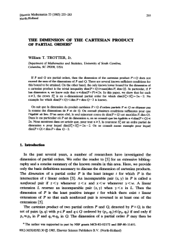 The dimension of the cartesian product of partial