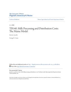 Milk Processing and Distribution Costs