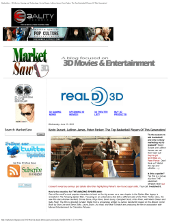 MarketSaw - 3D Movies, Gaming and Technology