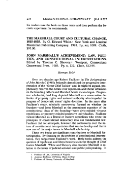 THE MARSHALL COURT AND CULTURAL CHANGE, 1815