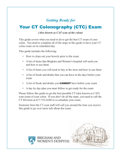 Your CT Colonography (CTC) Exam