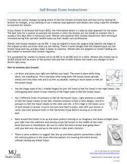 Self Breast Exam Instructions