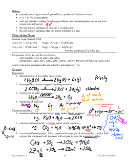 Helium Other Noble Gases Oxygen