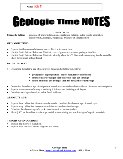 GEOLOGIC TIME - Learn Earth Science