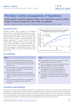 The labor market consequences of impatience