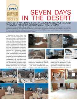 seven days in the desert - Spray Polyurethane Foam Alliance