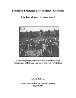 Training Trenches at Redmires