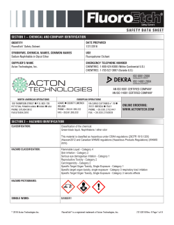 SDS FluoroEtch - Acton Technologies