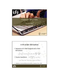 n-th order derivative
