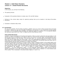 Closed Packed Structures